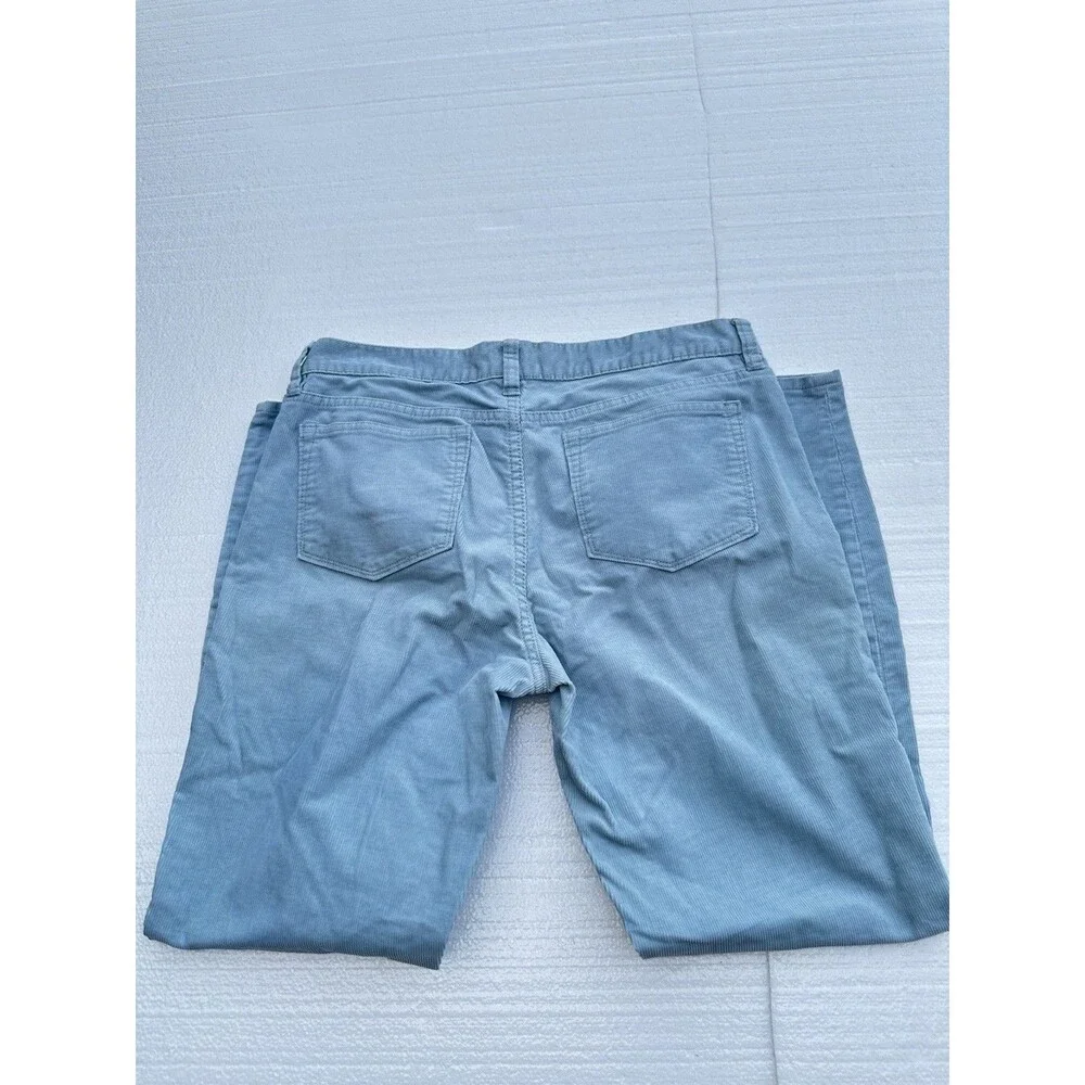 J. Crew Toothpick Corduroy Pants Size 29 Light Blue Mid Rise Skinny Stretch